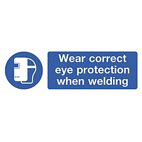 Wear Correct Eye Protection When Welding Self-Adhesive Signs