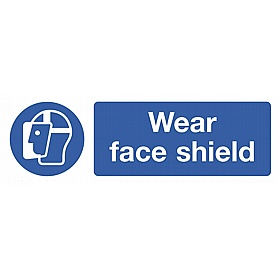 Wear Face Shield Self-Adhesive Signs