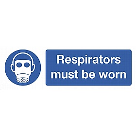 Respirators Must Be Worn Self-Adhesive Signs
