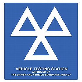 MOT Testing Station Self-Adhesive Signs