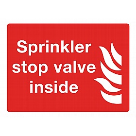 Sprinkler Stop Valve Inside Self-Adhesive Signs