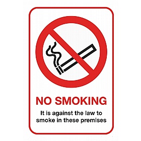 No Smoking On Premises Self-Adhesive Signs