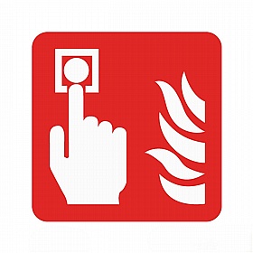 Fire Alarm Button Self-Adhesive Signs