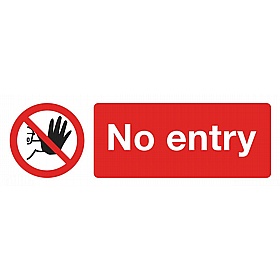 No Entry Self-Adhesive Signs