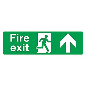 Fire Exit Ahead Self-Adhesive Signs