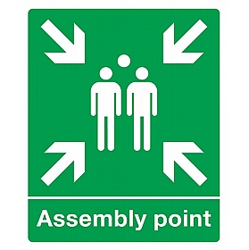 Assembly Point Self-Adhesive Signs