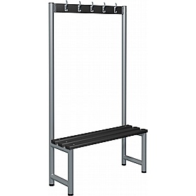 Stellar Probe Single Sided Changing and Cloakroom Bench Seats with Hooks