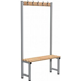 Stellar Probe Budget Single Sided Changing and Cloakroom Bench Seats with Hooks