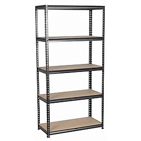 RackIt 200kg Boltless Black 5 Tier Racking