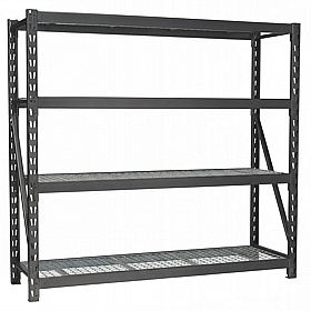 RackIt Mesh 640kg Heavy Duty Boltless 4 Tier Racking