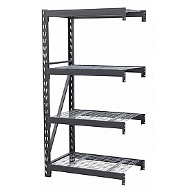 RackIt Mesh 640kg Heavy Duty Boltless 4 Tier Extension Racking