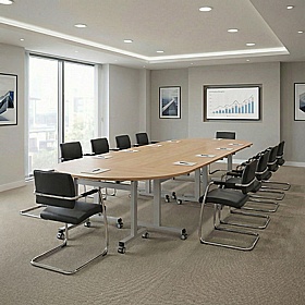 Upsilon Pro Modular Tilting Semi-Circular Conference and Boardroom Tables