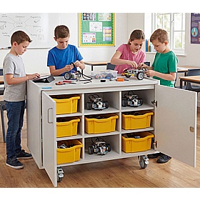 Premium 9 Tray STEM Charging and Storage Trolley