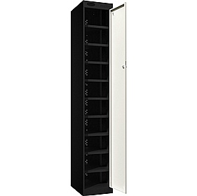 Stellar PowerBox Probe 10 Compartment Laptop and Tablet Charging Cupboard with Cam Lock