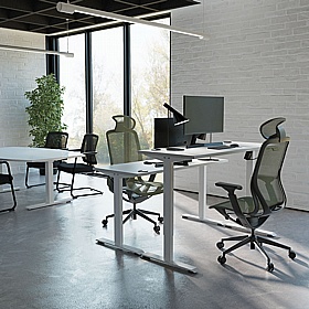 Air Lite Shallow Electric Height Adjustable Office Desks