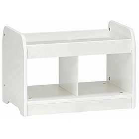Blanco Compact Low Mirror Storage Unit