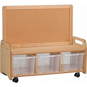 Tidy Tots Nursery Mobile Low Level Storage Unit with Noticeboard