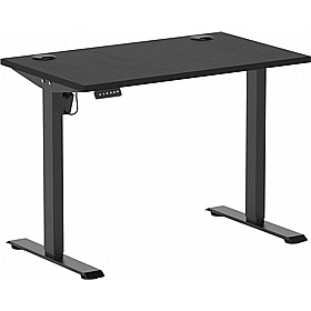 Ebony Lite Black Compact Electric Height Adjustable Office Desks