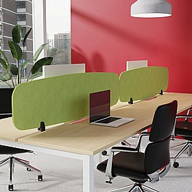Sch! Acoustic Oblong Desk Mounted Partition Screens