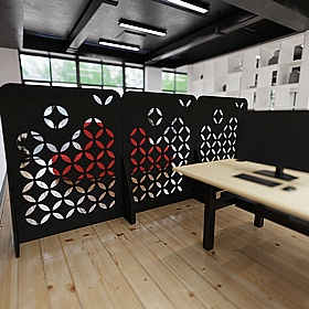 Sch! Acoustic Petal Pattern Floor Standing Partition Screen