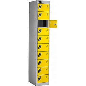 PowerBox Probe Equinox 10 Compartment Laptop and Tablet Charging Lockers with Hasp and Staple Lock