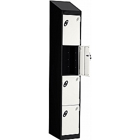 PowerBox Probe 4 Compartment Sloping Top High Capacity Charging Lockers with Cam Lock