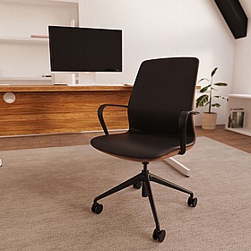 Mara Leather Faced Executive Noir Office Chair