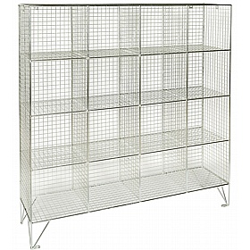 Ventra Premium 16 Person Wire Mesh Personal Effects Open Storage Compartments