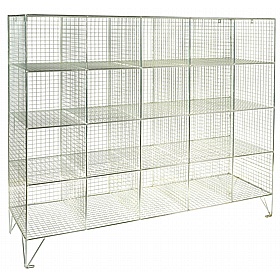 Ventra Premium 20 Person Wire Mesh Personal Effects Open Storage Compartments