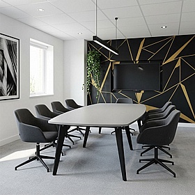 Tract Shades XL Boat Shaped Breakout and Boardroom Tables