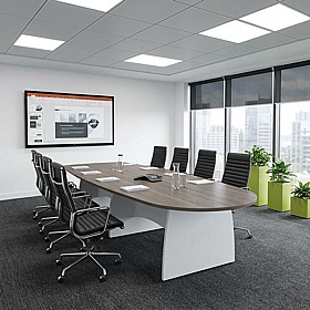 Confer Duo Plectrum Shaped Breakout and Boardroom Tables