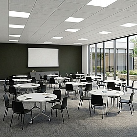 Boss Design Deploy Circular Meeting and Breakout Flip Top Tables