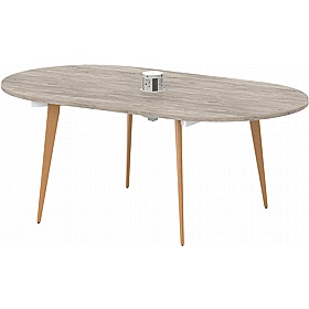 Impulse Volta Wooden Leg Boardroom Table With Power