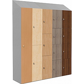 TimberBox Probe MFC Antibacterial Sloping Top Lockers with Hasp and Staple Lock