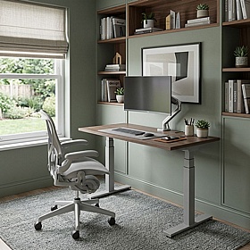 Aviator Electric Height Adjustable Shallow Rectangular Office Desks