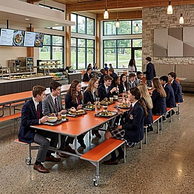 GoRoll 12 Seat Rectangular Mobile Folding School Dining Table with Benches
