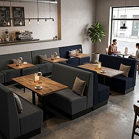 Immy Kick Modular Low Back Breakout and Cafe Booth Seating
