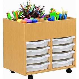 Biblio Classic 4 Bay Kinderbox Storage with 8 Single Trays