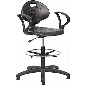 ProLab Industrial Poly Draughtsmans Chair with Arms