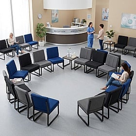 Ashbourne Reception and Waiting Room Skid Base Chairs