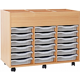 Biblio Classic 6 Bay Kinderbox Storage with 18 Single Trays