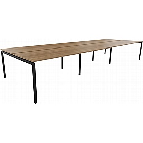 Atrex 6 Person Goalpost Rectangular Back to Back Bench Desks