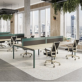 Atrex 4 Person Goalpost Rectangular Back to Back Bench Desks