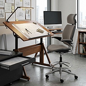 Humanscale Freedom Headrest Fabric Draughtsman Chair