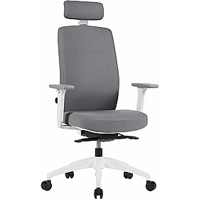 Pulse White Frame Fabric Office Chair