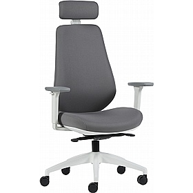 Vector White Frame Fabric Office Chairs
