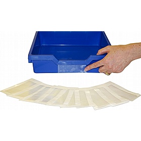 Gratnells Label Holders for Shallow Trays - Pack of 100