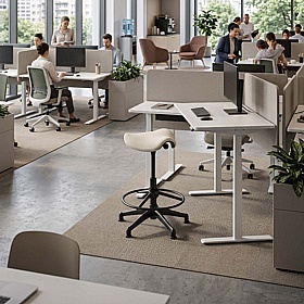 Humanscale Freedom Leather Pony Draughtsman Stool