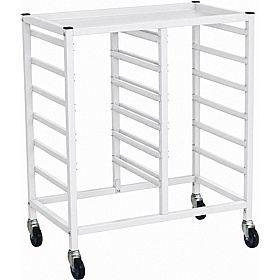 Gratnells Science Double Column Mobile Fixed Runner Tray Storage Frame