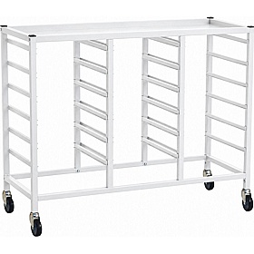 Gratnells Science Triple Column Mobile Fixed Runner Tray Storage Frame